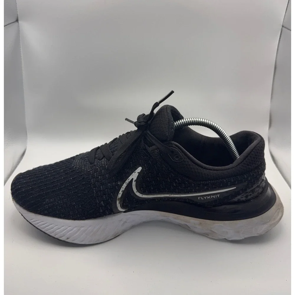 Nike React Infinity Run Flyknit 3 Mens 11 Black White Good DH5392-001 Running